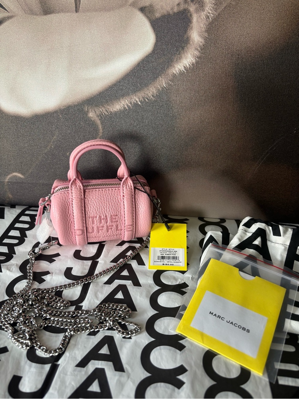 Marc Jacobs Pink Mini The Duffle Pebbled Leather Crossbody Bag